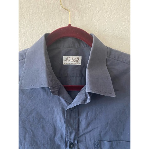 Winston Co. Gray/Blue Men's Dress Shirt Custom - Picture 2 of 4